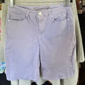 Seven 7 Sunset Bermuda Shorts Size 10 Purple 9” inseam